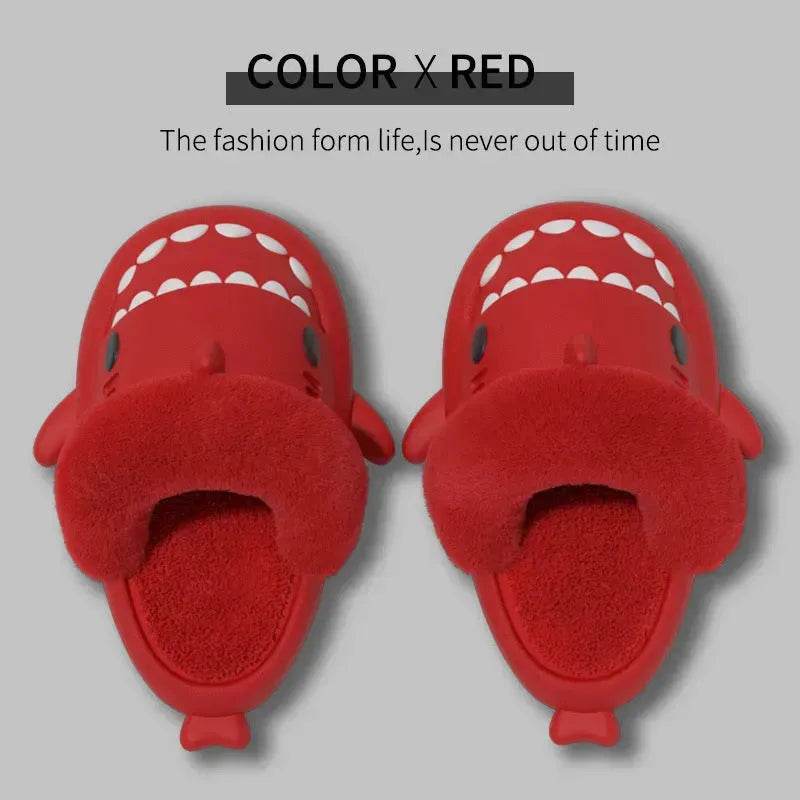 Winter Shark Slippers Detachable Warm Fuzzy Slippers Bedroom House Shoes Women - EX-STOCK Canada