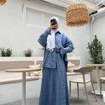 Women's Muslim Loose Long Sleeve Shirt Skirt - EX-STOCK Canada