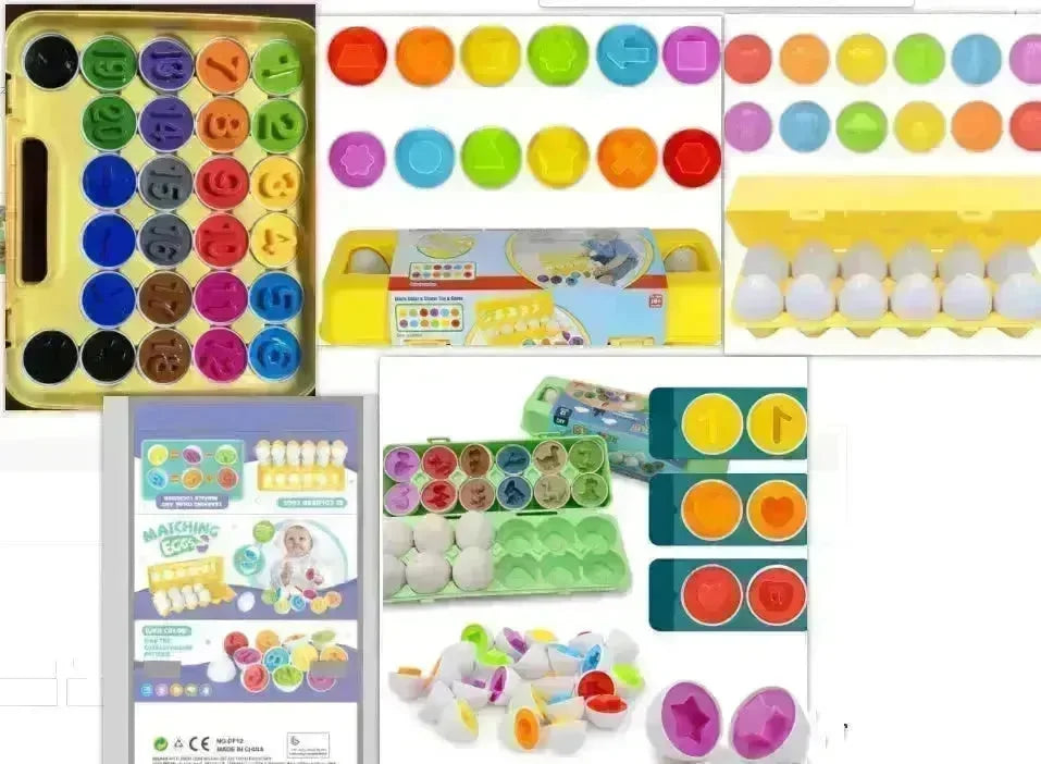 Baby Learning Educational Toy Smart Egg Toy Games Shape Matching Sorters Toys Montessori Eggs Toys For Kids Children - EX-STOCK CANADA