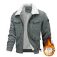 Winter Lapel Fleece Jacket With Pockets Warm Thicken Cotton Coat Men's Clothing - EX-STOCK Canada