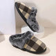 Winter Warm Plaid Plush Slippers Home Indoor Non-slip Bedroom Floor Soft Fuzzy Slipper For Couple Fashion Solid House Shoes - EX-STOCK Canada