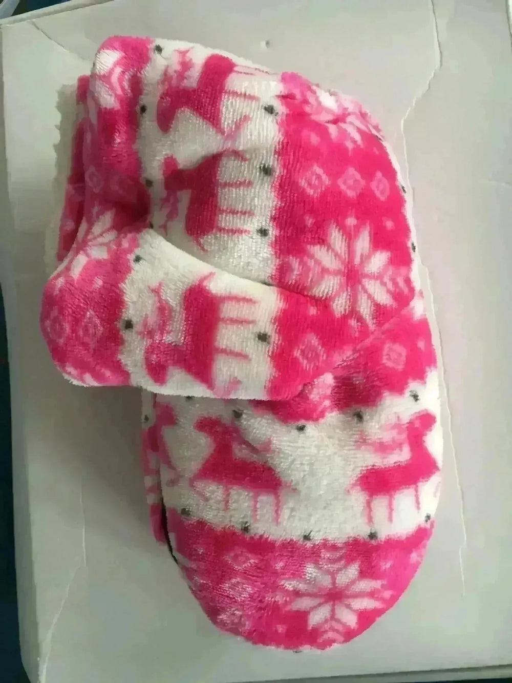 Christmas Elk Floor Shoes Indoor Socks Shoes Warm Plush House Slippers - EX-STOCK CANADA