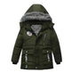 Fashion Boys Thicken Letter Print Hooded Cotton Jacket - EX-STOCK CANADA