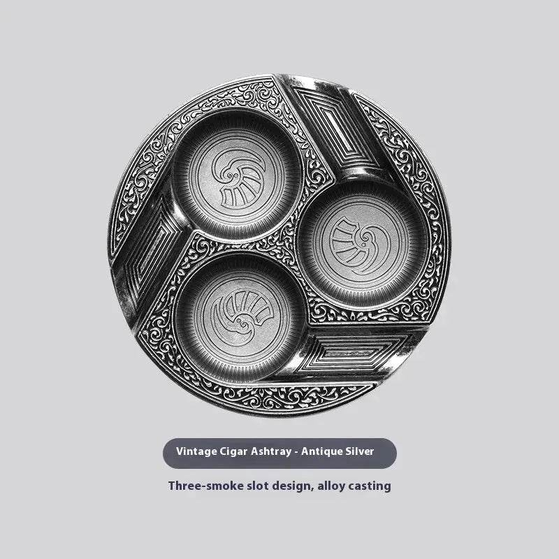 Three-slot Retro Metal Easy-to-clean Cigar Ashtray - EX-STOCK Canada