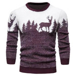 Christmas deer Knit Cashmere sweater for men - EX-STOCK Canada