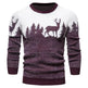 Christmas deer Knit Cashmere sweater for men - EX-STOCK Canada