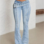 Women's Fashionable Low Waist Flared Jeans EX-STOCK Canada 