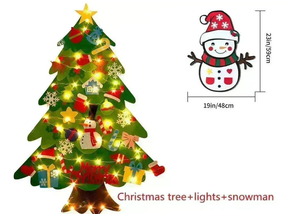 Children's DIY felt Christmas tree with lights - EX-STOCK CANADA