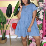 Casual Loose denim dress - EX-STOCK Canada