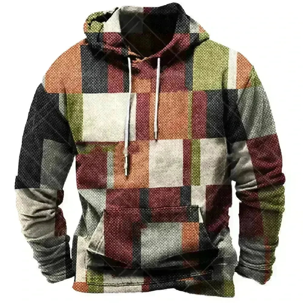 Spring And Autumn New Color Printed Hoodie Pullover sweatshirt Men - EX-STOCK CANADA