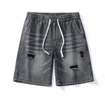 American Washed Make Old Ripped Denim Shorts Men Street Hip pop Fashion mens jean shorts - EX-STOCK Canada