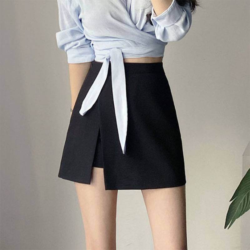 Elegant Hip Side Slit Mini Skirt for women - EX-STOCK Canada