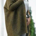 Oversized Head cover Knitted Long Kimono Cashmere Cardigan for Women - EX-STOCK Canada