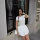 European And American Women Style Beach Holiday Party Cocktail Off Shoulder Mini Skater Dress for Ladies - EX-STOCK CANADA