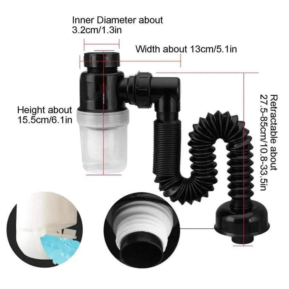 Universal Kitchen Bathroom Sink Drain Pipe Set Retractable Sewer Drainage Water Hose Wash Basin Drainer Plumbing Fittings. - EX-STOCK Canada