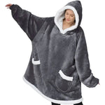 Fleece Oversized Hoodie Blanket Winter Warm Home Clothes Women Men Oversized Pullover With Pockets - EX-STOCK Canada