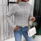Women's Cable-knit Turtleneck Sweater - EX-STOCK Canada