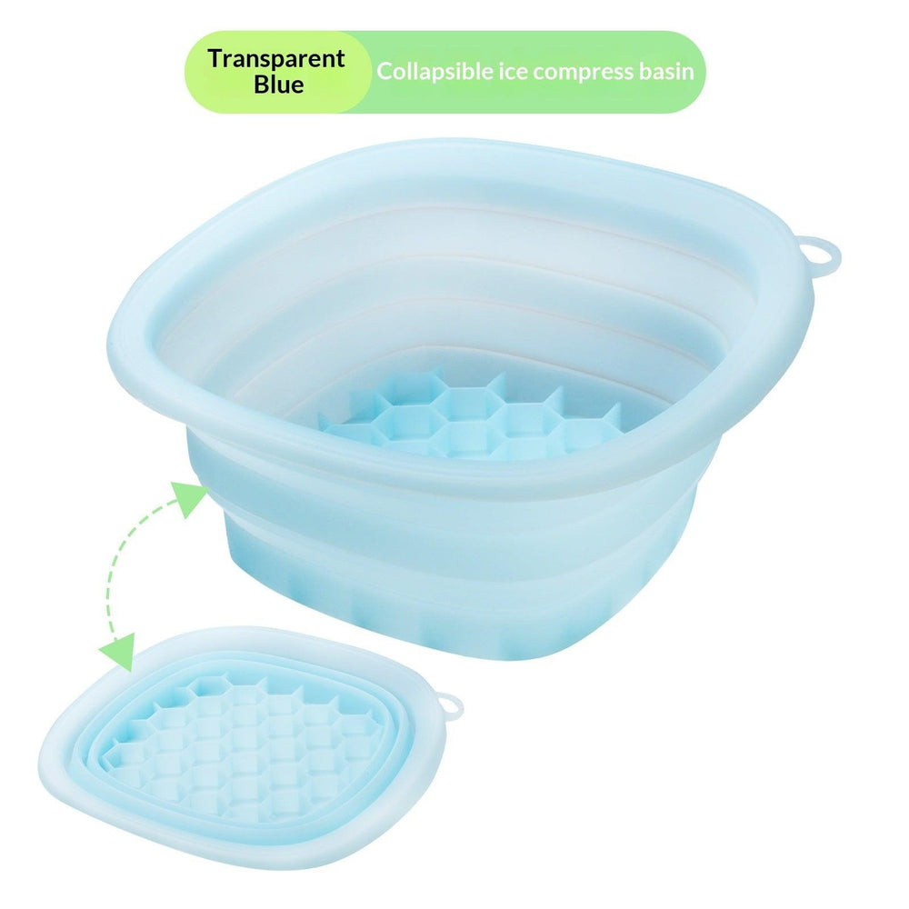 Solid-color Portable Foldable Silicone Ice Basin For The Face 