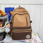 Retro Contrast Color Casual Backpack For Women - EX-STOCK Canada