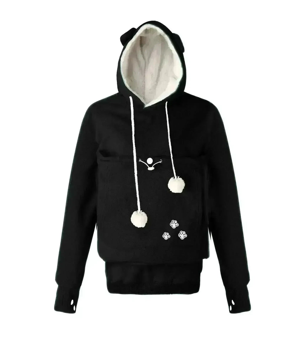Women Embroidery Big Pocket Hoodie Pullovers Fall Winter Sweatshirt - EX-STOCK CANADA