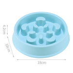 Pet Cat Dog Slow feeder Bowl Anti Choking Slow Feeding Puzzle Feeder - EX-STOCK CANADA