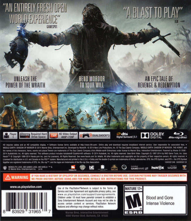 Middle-Earth: Shadow of Mordor 
