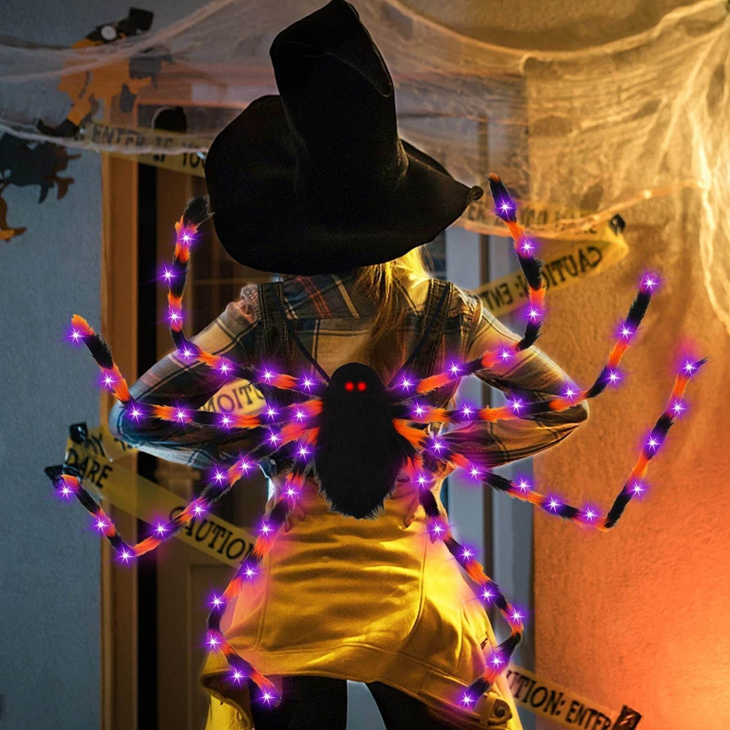 Halloween Spider Backpack Nine LED Modes Plush Sugar Bag - EX-STOCK Canada