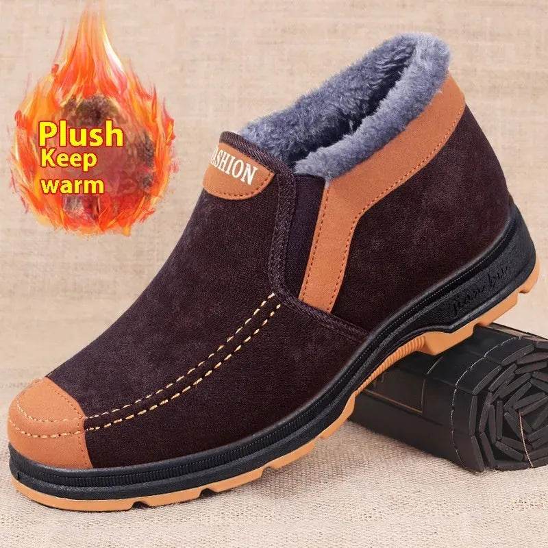 Men's Traditional Cotton Shoes Warm With Velvet Winter Boot - EX-STOCK Canada