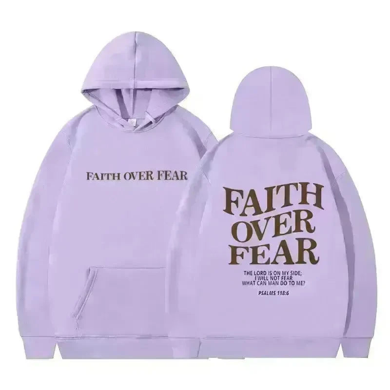New Hoodie Faith Fear Men's And Women's Printed Sweatshirt - EX-STOCK CANADA