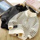 Children Casual Polo Collar Fashion Stripe Sweatshirt Tops Kids - EX-STOCK CANADA