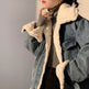 Plush Thick Lamb Wool Denim Jacket Women Short EX-STOCK Canada 