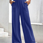 Women Middle-waisted Straight-leg Pants Loose Sports Pocket Casual Trousers - EX-STOCK Canada