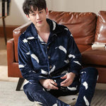 Flannel warm and thickened men's pajamas - EX-STOCK Canada