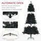 7.5ft Artificial Christmas Trees With Auto Open And Steel Base, Black EX-STOCK Canada 