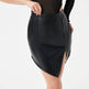 High Fashion Hot Girl Mid Waist Mini Split leather Skirt - EX-STOCK Canada