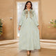 Middle East Muslim Robe Dubai V-neck Dress - EX-STOCK Canada