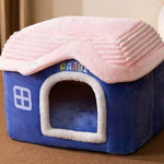 Foldable Dog House Pet Cat Bed Winter Dog Villa Sleep Kennel Removable Nest Warm Enclosed Cave Sofa Pets Supplies - EX-STOCK Canada