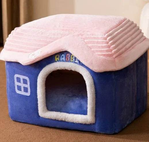 Foldable Dog House Pet Cat Bed Winter Dog Villa Sleep Kennel Removable Nest Warm Enclosed Cave Sofa Pets Supplies - EX-STOCK Canada