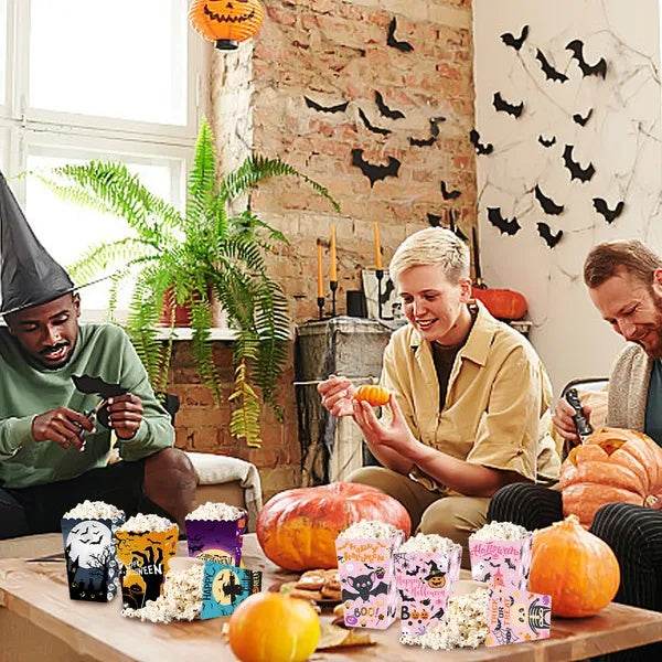 12Pcs Halloween Popcorn Box 3 Designs Spooky Halloween Trick Or Treat Boxes Bloody Theme Party Favor Snack Boxes Candy Cookie Container Paper Boxes For Halloween Holiday Party Supply - EX-STOCK Canada