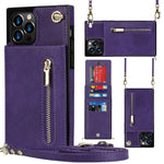 Samsung leather Crossbody Phone Case Card Holder Wallet leather case - EX-STOCK CANADA