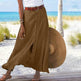 Women's summer Fashion Cotton Linen A-Line Hip Mid Waist Long maxi Skirt - EX-STOCK Canada