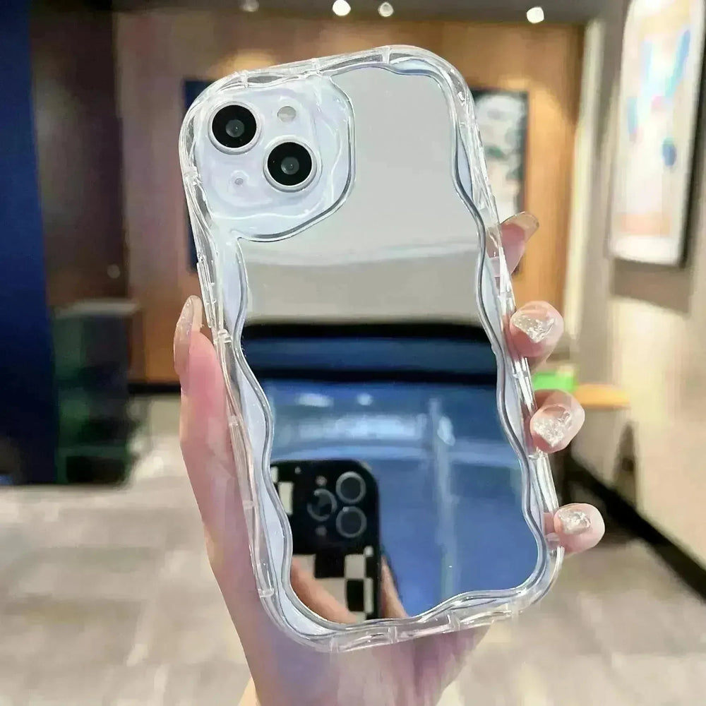 Cream Pattern Mirror Phone Case Drop-resistant Transparent Case - EX-STOCK CANADA