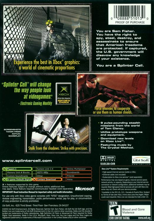 Tom Clancy's Splinter Cell  [Platinum Hits] 