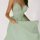 Charming V-neck Suspender Dress Summer Fashion A-Line Long Dresses For Women Sleeveless Skater Dress for Wedding cocktail evening  dinner party events - EX-STOCK CANADA