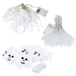 Set Of 3Pcs Halloween Light Decorations Total 50 LEDs 24ft Halloween String Lights Colorful 3D Skeleton Ghost String Lights Gauze Skull String Lights Spooky Hands String Lights For Indoor Outdoor Part EX-STOCK