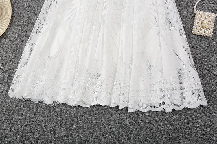 Spring Summer Women's Lace Flowy Midi Skirt - EX-STOCK Canada