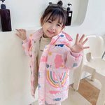 New Style Children's Down Jacket Middle Long Cute Thickened Cotton - EX-STOCK Canada
