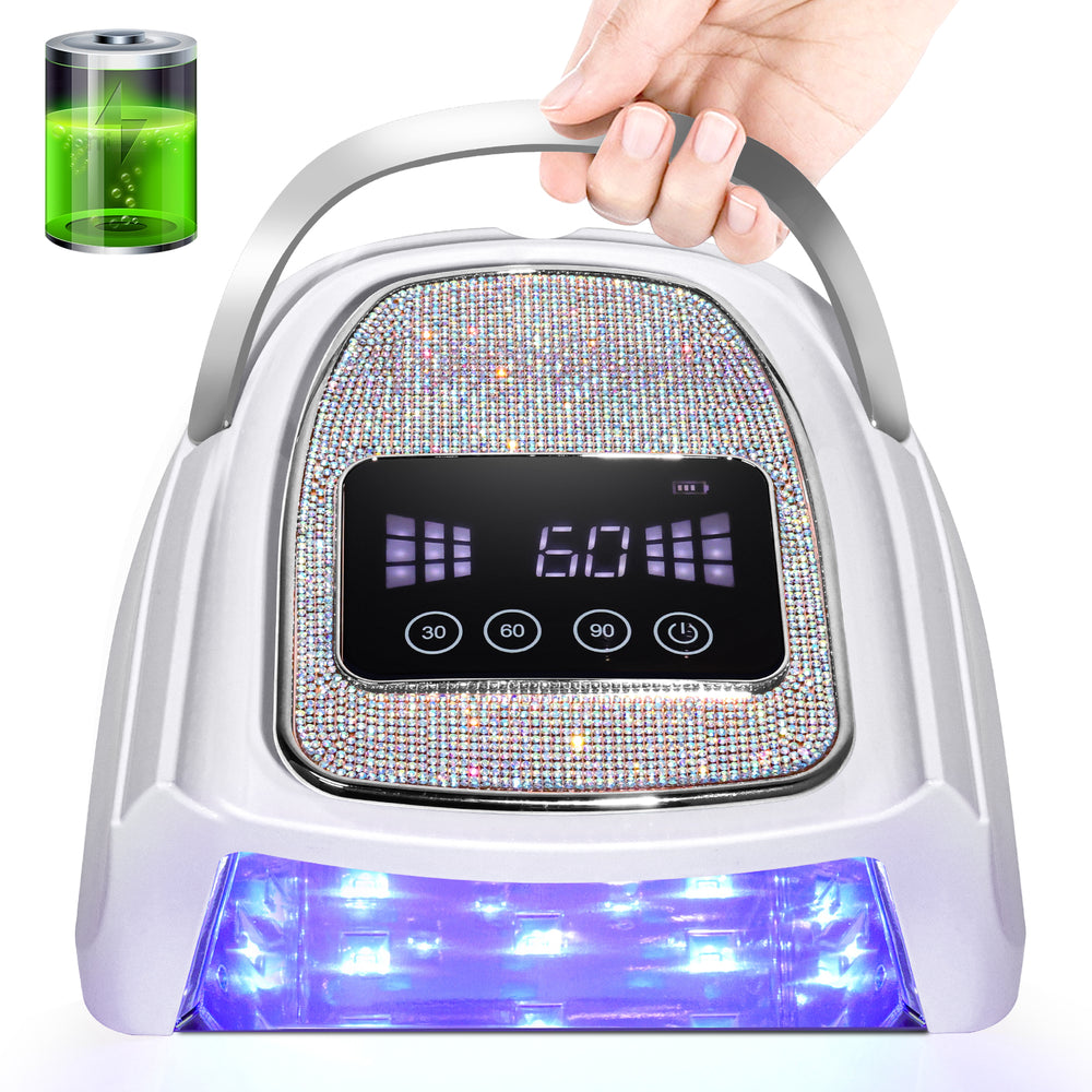 Rechargeable UV LED Nail Lamp, Cordless Nail Lamp For Gel Polish, UV Nail Lamp With 4 Timer Setting And Handle, Professional Nail UV Light For Gel Nails With 30 Beads For Salon And Home EX-STOCK Canada 
