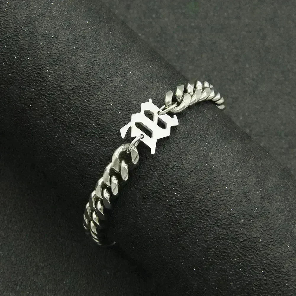 Titanium Steel Cuban Link Chain Bracelet - EX-STOCK CANADA