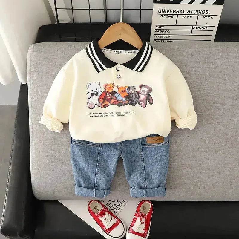 Cartoon Printed Children's Hoodie Shirt And Pants Set Two piece for boys - EX-STOCK Canada